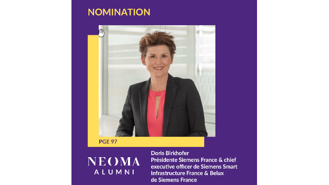 Doris Birkhofer est promue présidente Siemens France & chief executive officer de Siemens Smart Infrastructure France & Belux de Siemens France