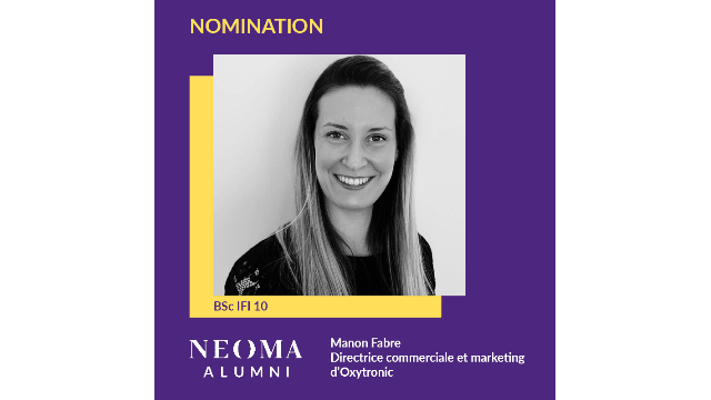Manon Fabre est promue directrice commerciale et marketing d'Oxytronic