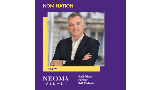 Gaël Prigent  est nommé Partner de IMT Partners,