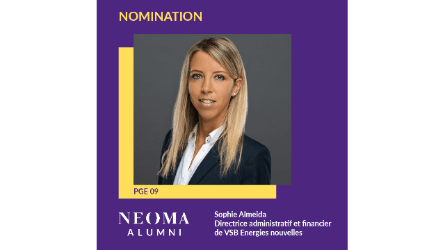 Sophie Almeida est nommée directeur administratif et financier de VSB Energies nouvelles