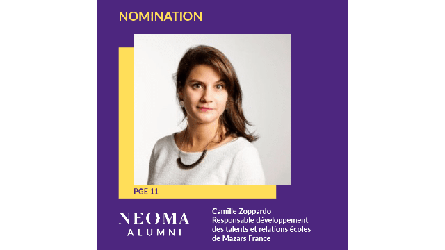 Camille Zoppardo est nommée responsable développement des talents et relations écoles de Mazars en Aura