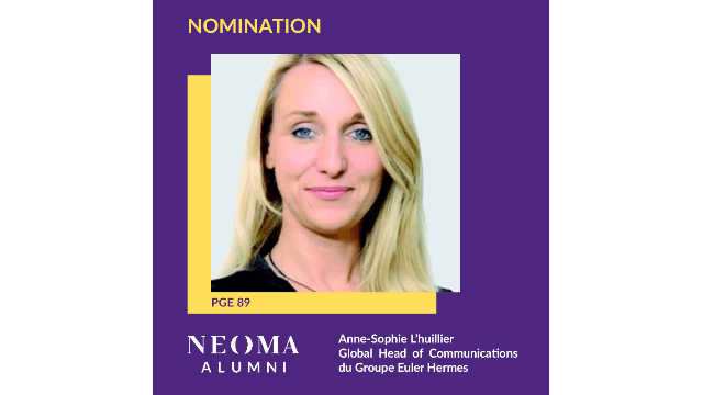 Anne-Sophie L'huillier est nommée Global  Head  of  Communications du  Groupe Euler Hermes