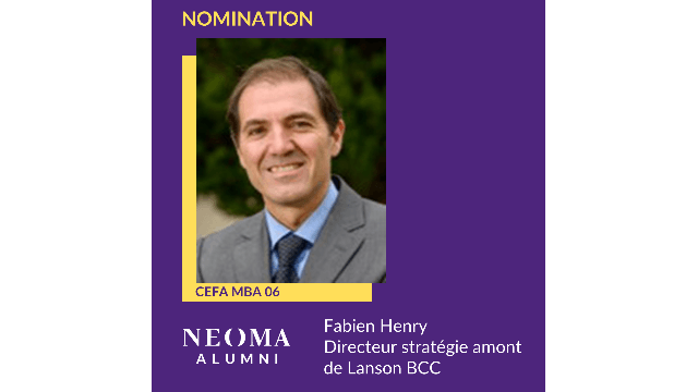 Fabien Henry est promu directeur stratégie amont de Lanson-BCC