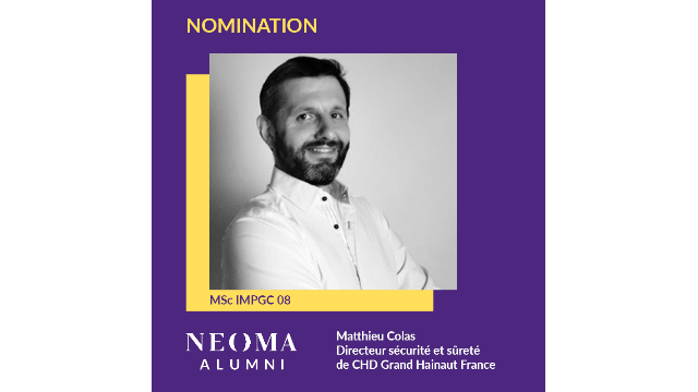 Matthieu Colas est promu directeur sécurité et sûreté du Groupe CHD