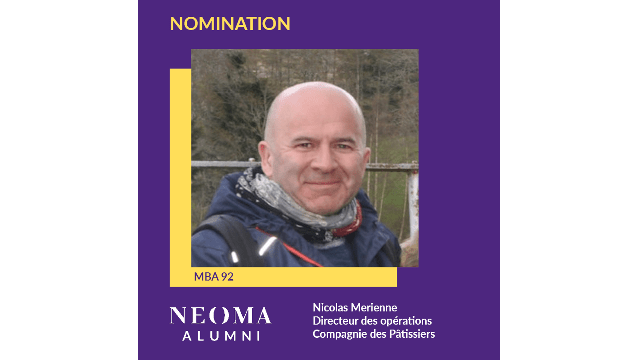 Nicolas Merienne  est nommé Directeur des opérations de Compagnie des Pâtissiers