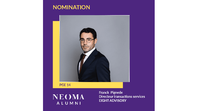  Franck  Pignede est nommé directeur transactions services de EIGHT ADVISORY