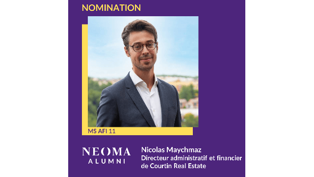 Nicolas Maychmaz est nommé directeur administratif et financier de Courtin Real Estate