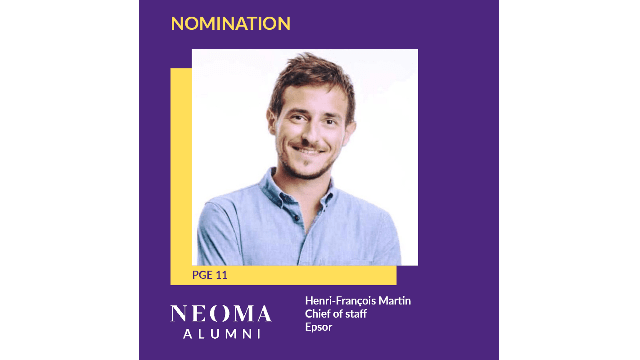 Henri-François Martin  est nommé Chief of staff de Epsor