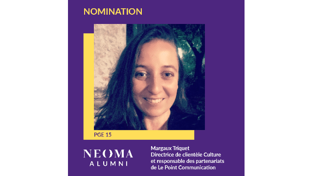 Margaux Triquet est promue directrice de clientèle Culture et responsable des partenariats de Le Point Communication