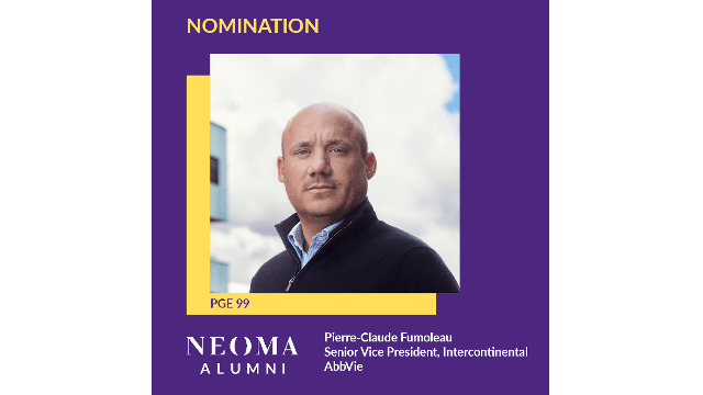 Pierre-Claude Fumoleau est nommé Senior Vice President, Intercontinental de AbbVie
