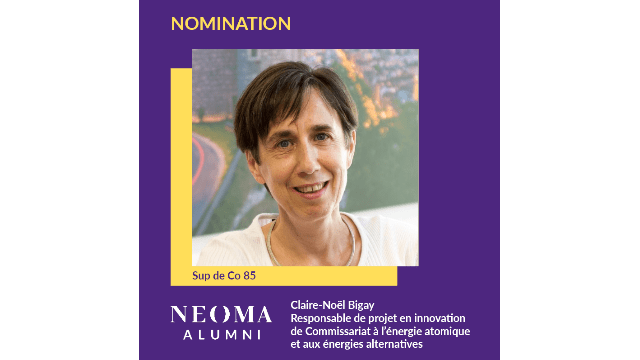 Claire-Noël Bigay est promue responsable de projet en innovation de Commissariat à l'énergie atomique et aux énergies alternatives