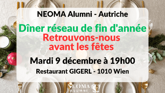 Dîner réseau de fin d'année à Vienne - ALUMNI TREFFEN