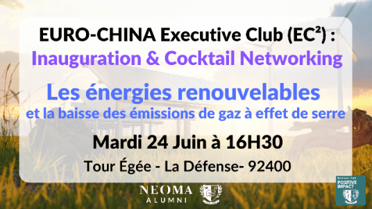 Inauguration Cocktail  & Networking - Les énergies renouvelables et la baisse des émissions de gaz à effet de serre 