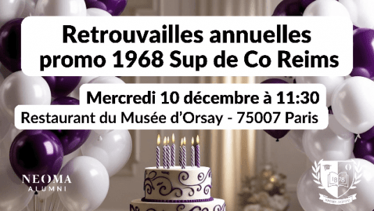 Retrouvailles annuelles de la promo 1968 Sup de Co Reims