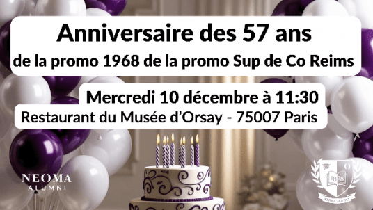 Anniversaire des 57 ans de la promo 1968 Sup de Co Reims