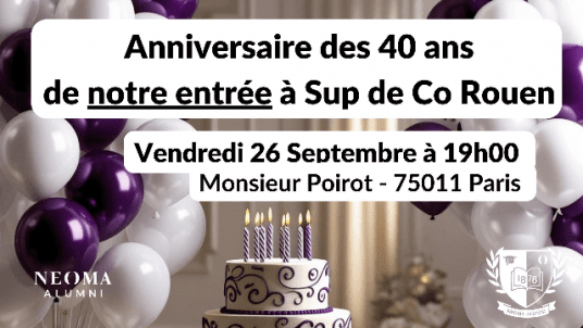  Anniversaire des 40 ans de  la promo 1988 entrée en 1985 Sup de Co Rouen
