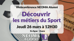 Webconférence  - Découvrir les métiers du Sport & Business 