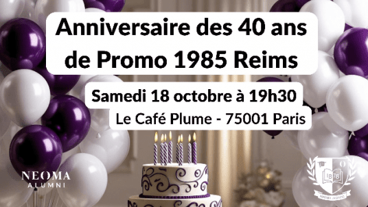 Anniversaire des 40 ans de la promo 1985 Sup de Co Reims 